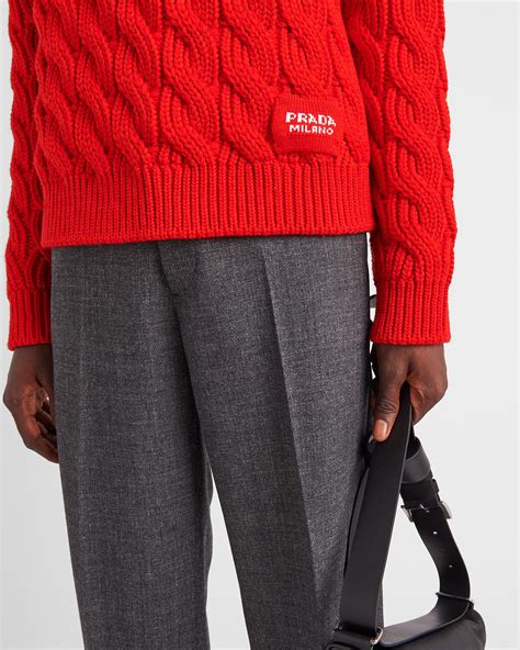 prada pullover rot|Prada nylon fabric.